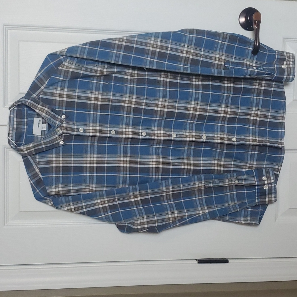 Men's Sonoma Casual Button Up Shirt Size Medium